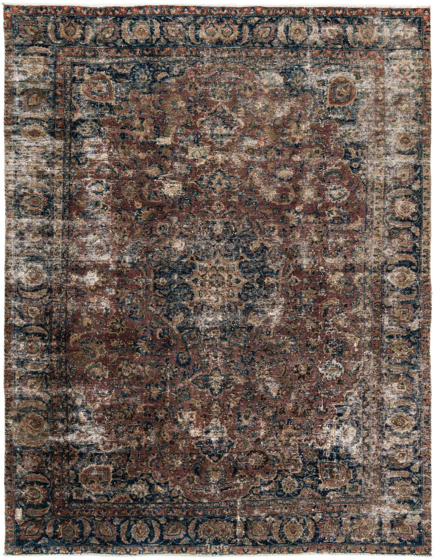 Primary image 7' 7 x 10' 5  Hand Knotted Ultra Vintage Persian Wool Rug