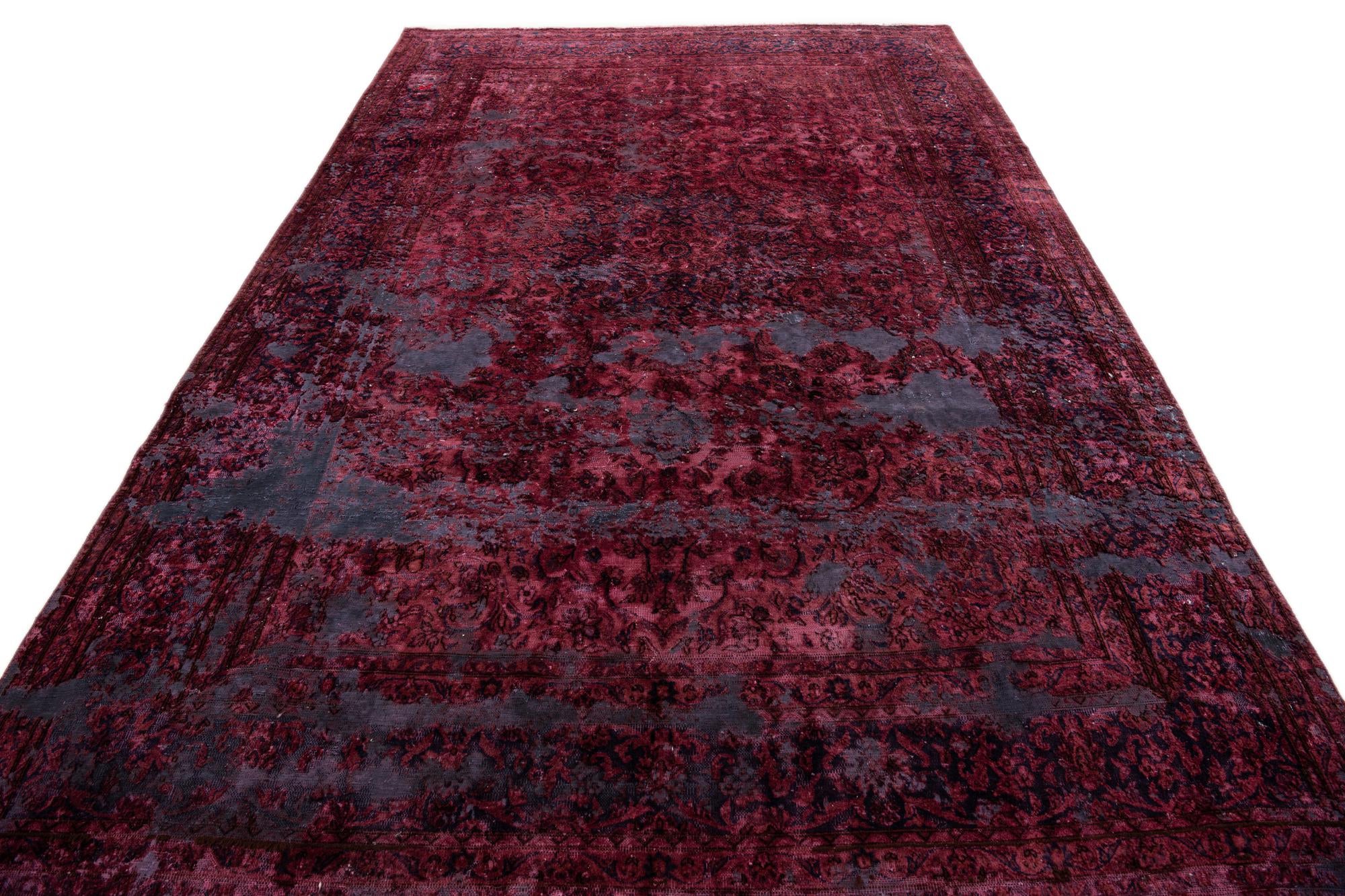 6' 9 x 10' 3 Hand Knotted Ultra Vintage Persian Wool Rug