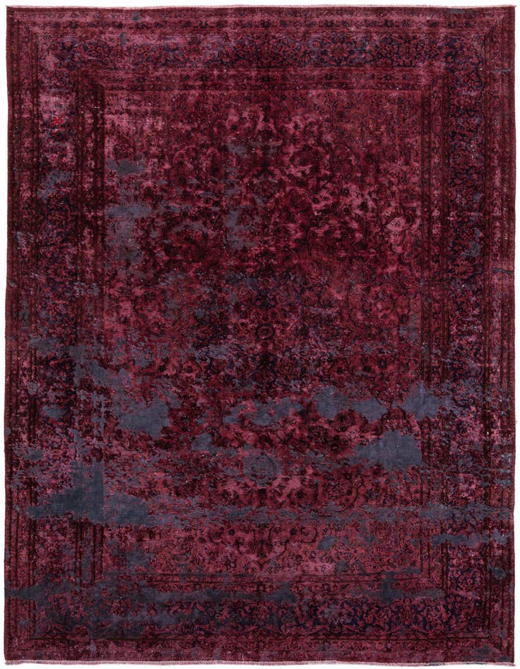 Detail image of 6' 9 x 10' 3 Hand Knotted Ultra Vintage Persian Wool Rug