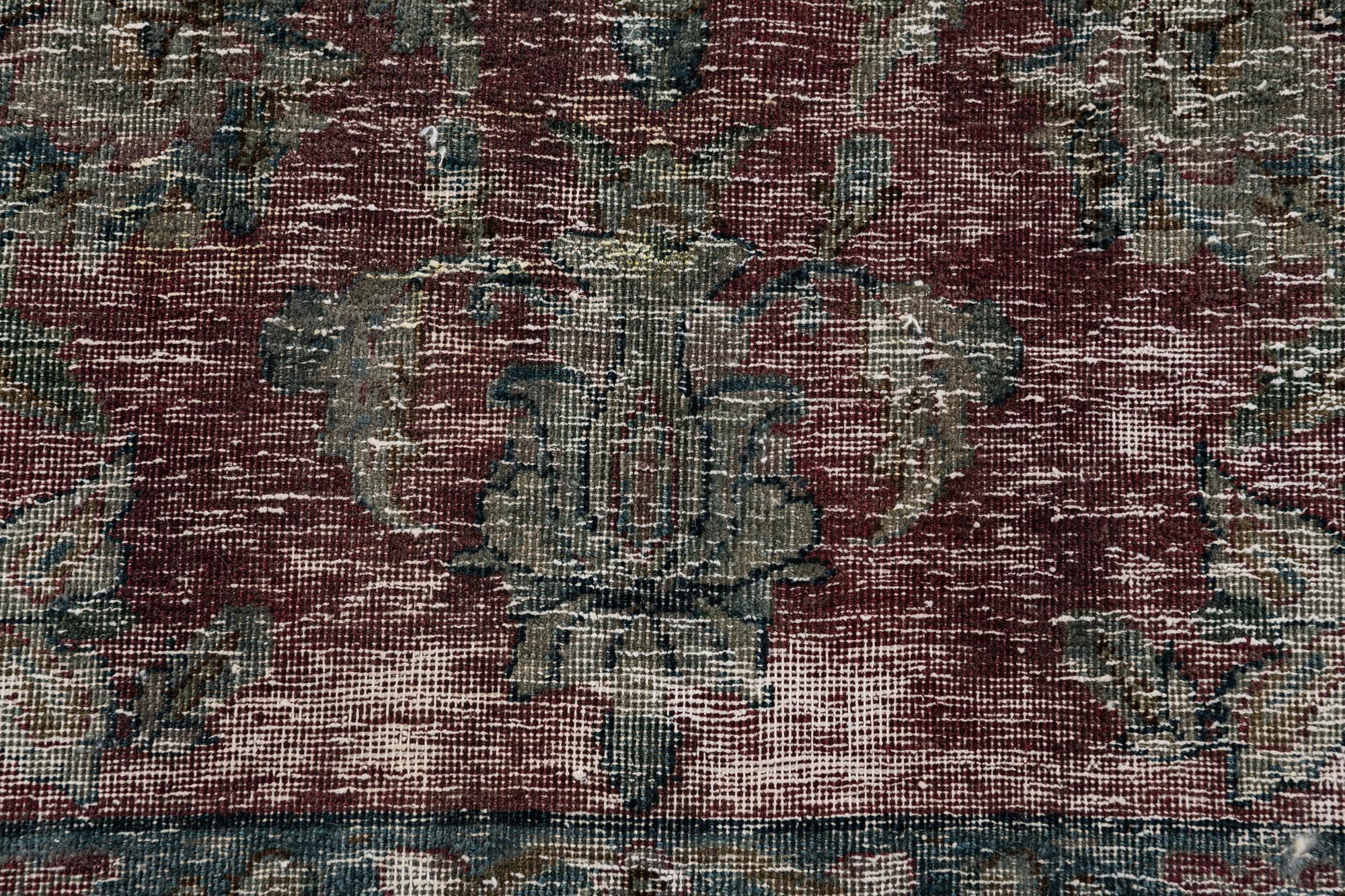 6' 4 x 9' 10 Hand Knotted Ultra Vintage Persian Wool Rug