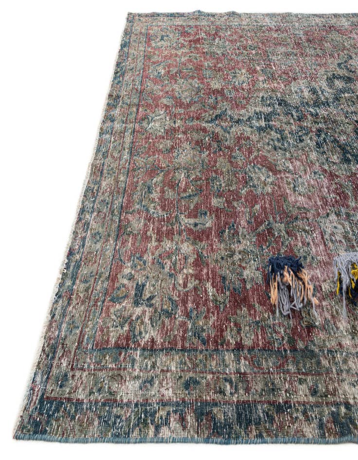 Detail image of 6' 4 x 9' 10  Hand Knotted Ultra Vintage Persian Wool Rug