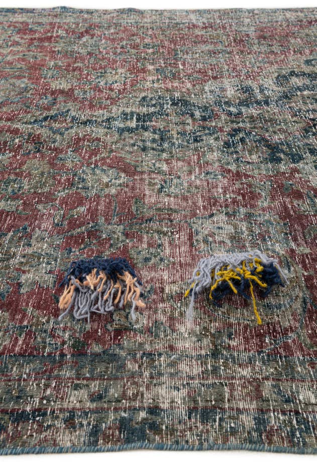 Detail image of 6' 4 x 9' 10 Hand Knotted Ultra Vintage Persian Wool Rug