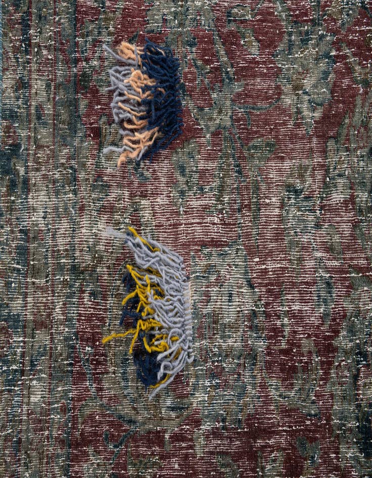 Detail image of 6' 4 x 9' 10  Hand Knotted Ultra Vintage Persian Wool Rug