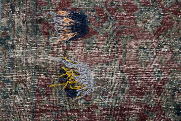 6' 4 x 9' 10 Hand Knotted Ultra Vintage Persian Wool Rug