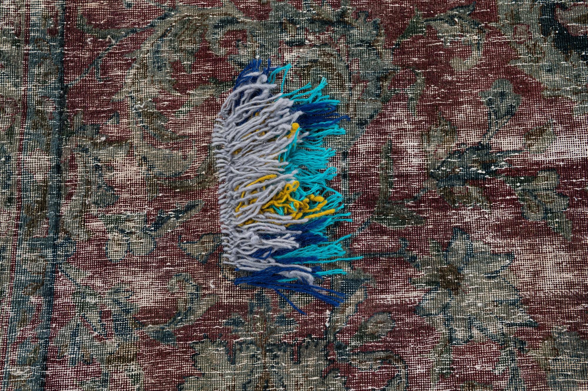 6' 4 x 9' 10 Hand Knotted Ultra Vintage Persian Wool Rug