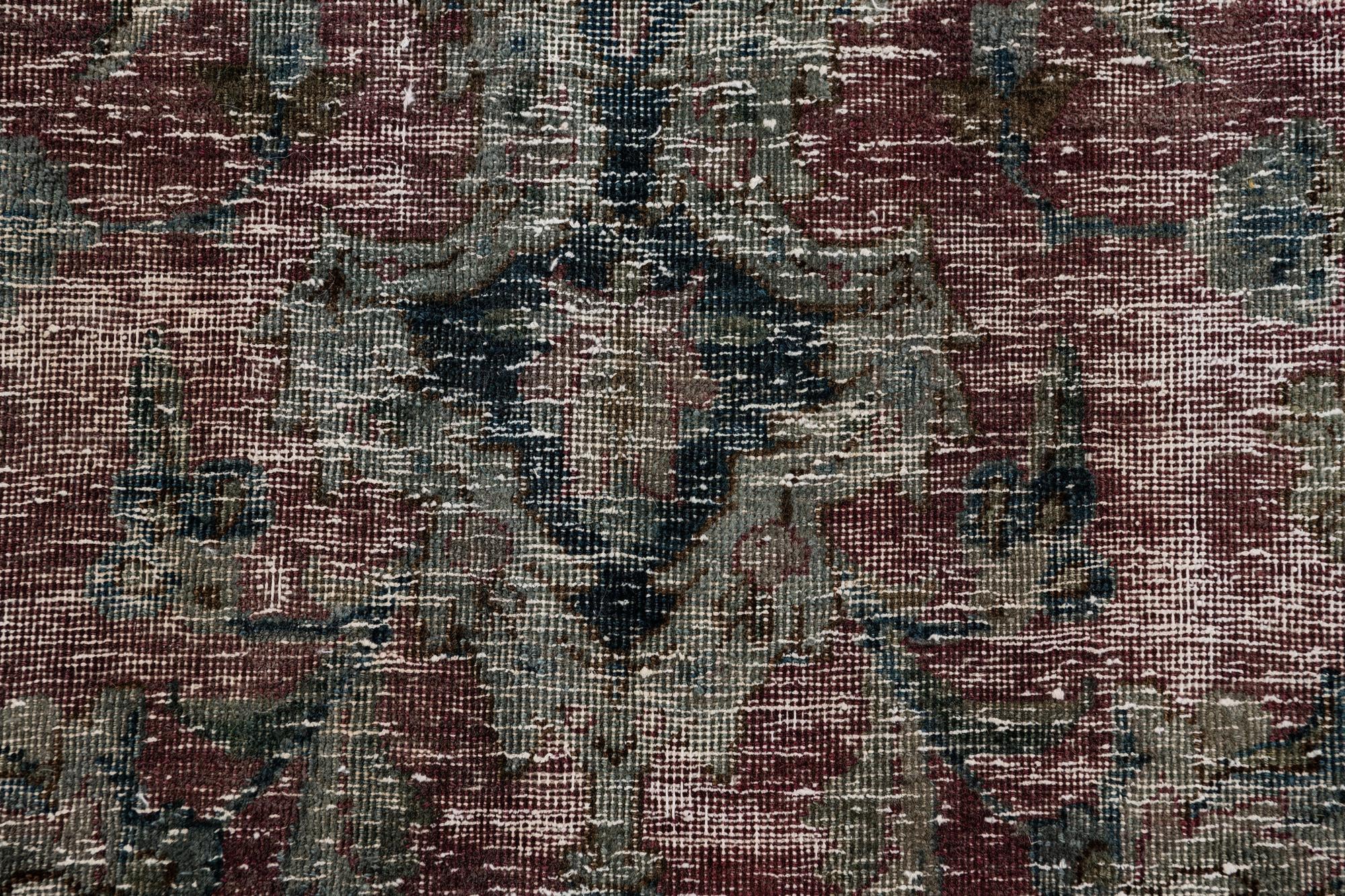6' 4 x 9' 10 Hand Knotted Ultra Vintage Persian Wool Rug