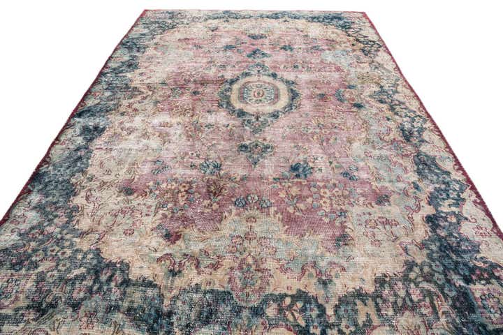 6' 6 x 9' 3 Hand Knotted Ultra Vintage Persian Wool Rug