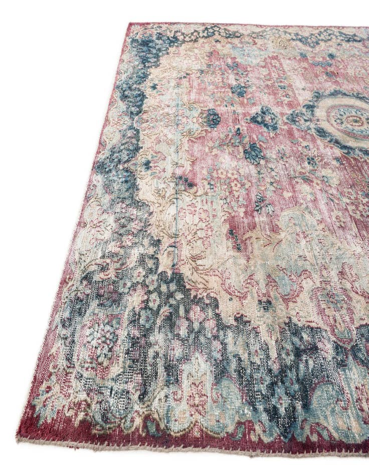 Detail image of 6' 6 x 9' 3  Hand Knotted Ultra Vintage Persian Wool Rug