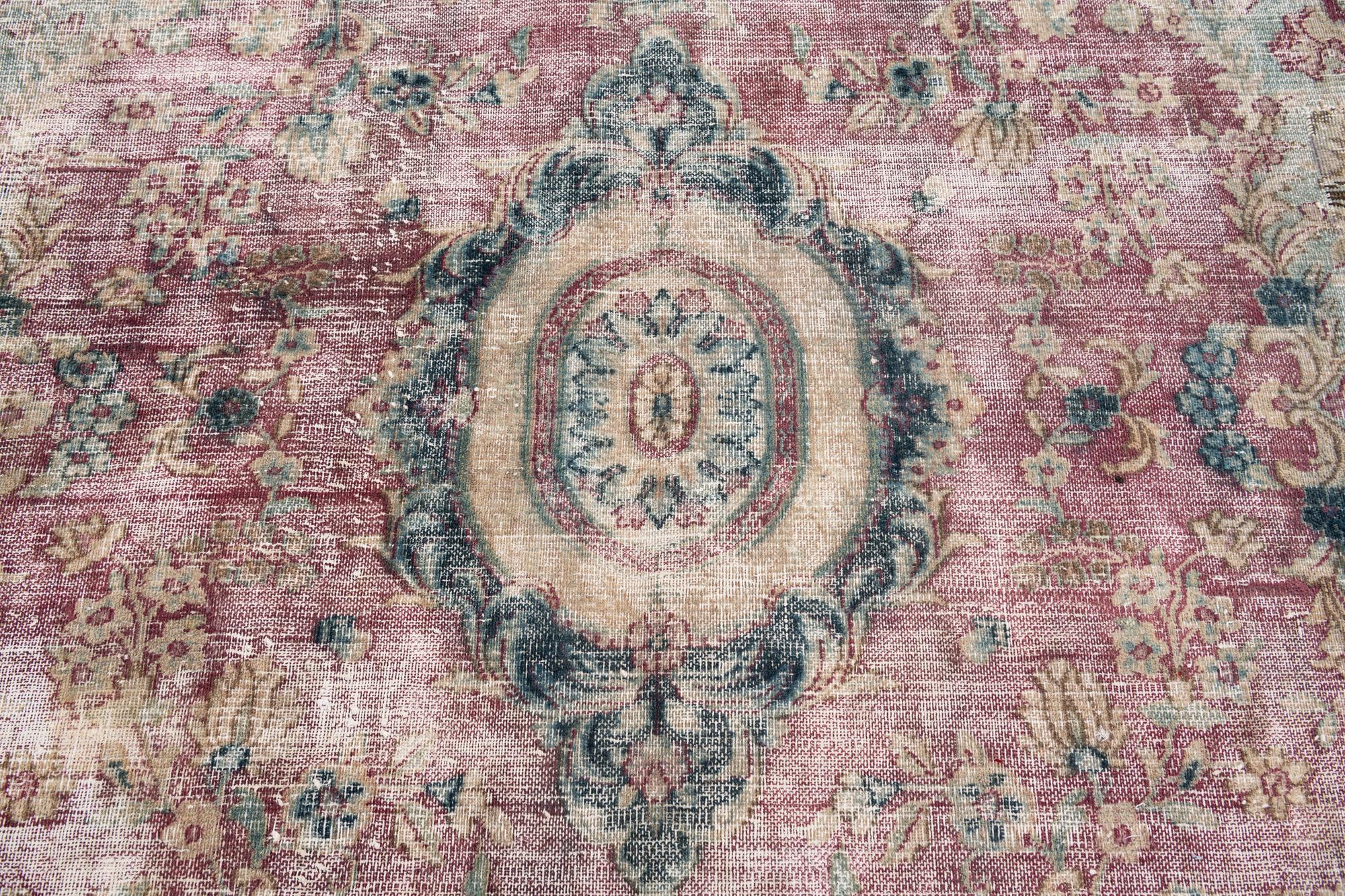 6' 6 x 9' 3 Hand Knotted Ultra Vintage Persian Wool Rug