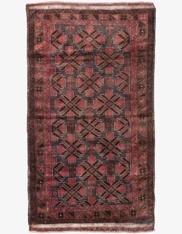 3' 6 x 6' 4 Hand Knotted Ultra Vintage Persian Wool Rug