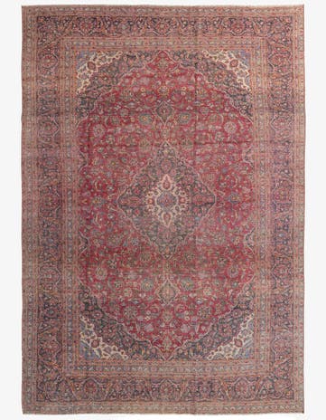 9' 9 x 13' 9 Hand Knotted Ultra Vintage Persian Wool Rug