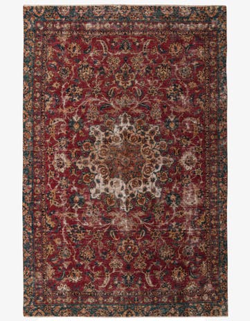 7' 10 x 11' 8 Hand Knotted Ultra Vintage Persian Wool Rug