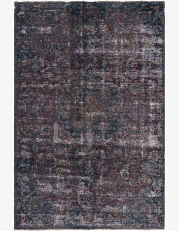 6' 10 x 10' 4 Hand Knotted Ultra Vintage Persian Wool Rug