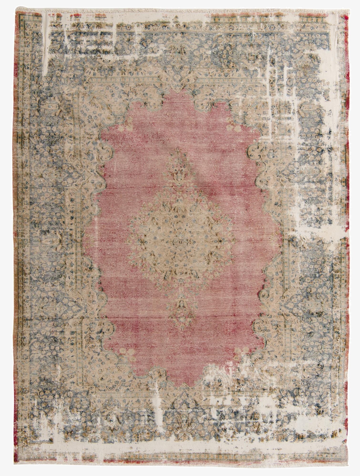 7' 6 x 10' 1  Hand Knotted Ultra Vintage Persian Wool Rug