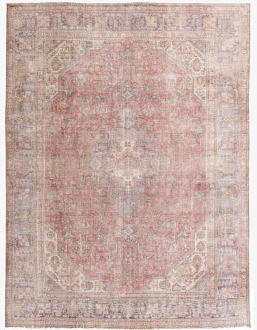 9' 8 x 12' 8 Hand Knotted Ultra Vintage Persian Wool Rug