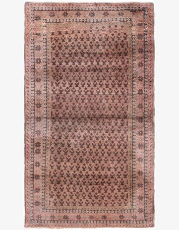 3' 8 x 6' 4 Hand Knotted Ultra Vintage Persian Wool Rug