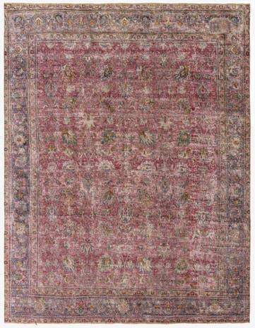 9' 8 x 12' 5 Hand Knotted Ultra Vintage Persian Wool Rug
