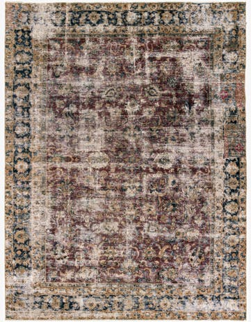 8' x 10' 8 Hand Knotted Ultra Vintage Persian Wool Rug