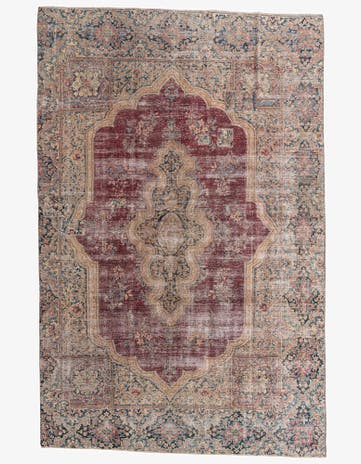 8' 10 x 13' 6 Hand Knotted Ultra Vintage Persian Wool Rug