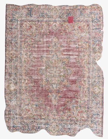 9' 8 x 13' Hand Knotted Ultra Vintage Persian Wool Rug