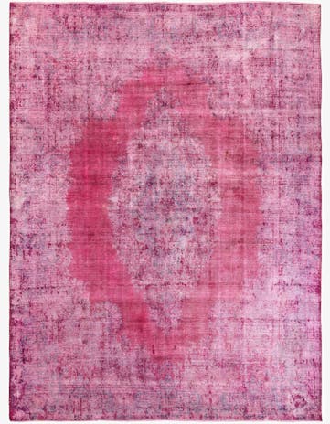 9' 8 x 12' 9 Hand Knotted Ultra Vintage Persian Wool Rug