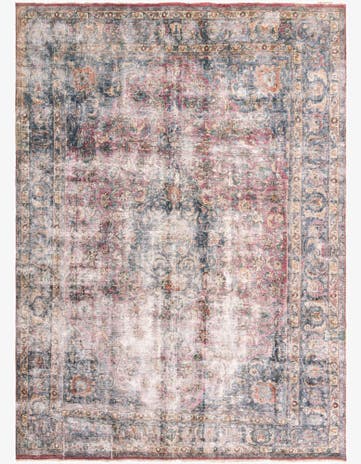 9' 2 x 12' 8 Hand Knotted Ultra Vintage Persian Wool Rug