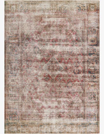 7' 3 x 10' 1 Hand Knotted Ultra Vintage Persian Wool Rug