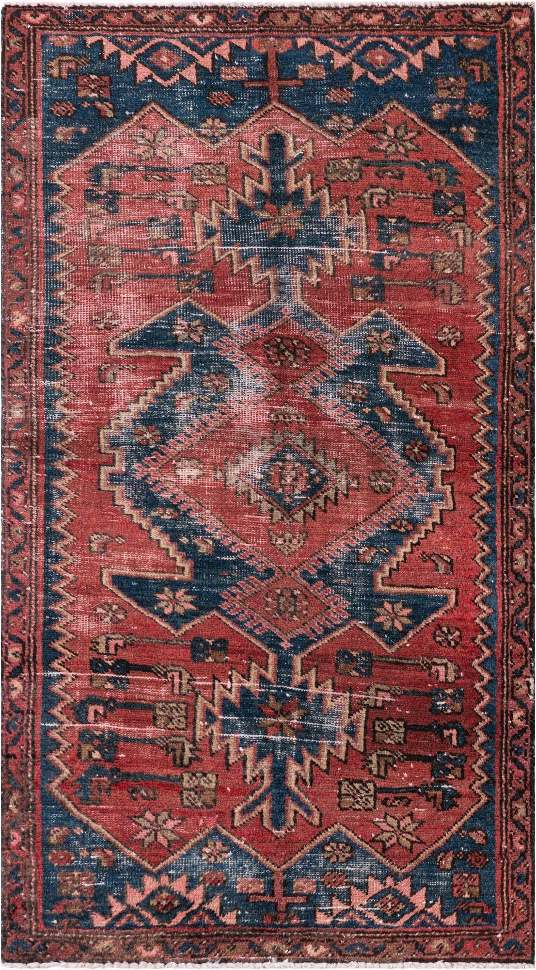 3' 1 x 5' 5  Hand Knotted Ultra Vintage Persian Wool Rug