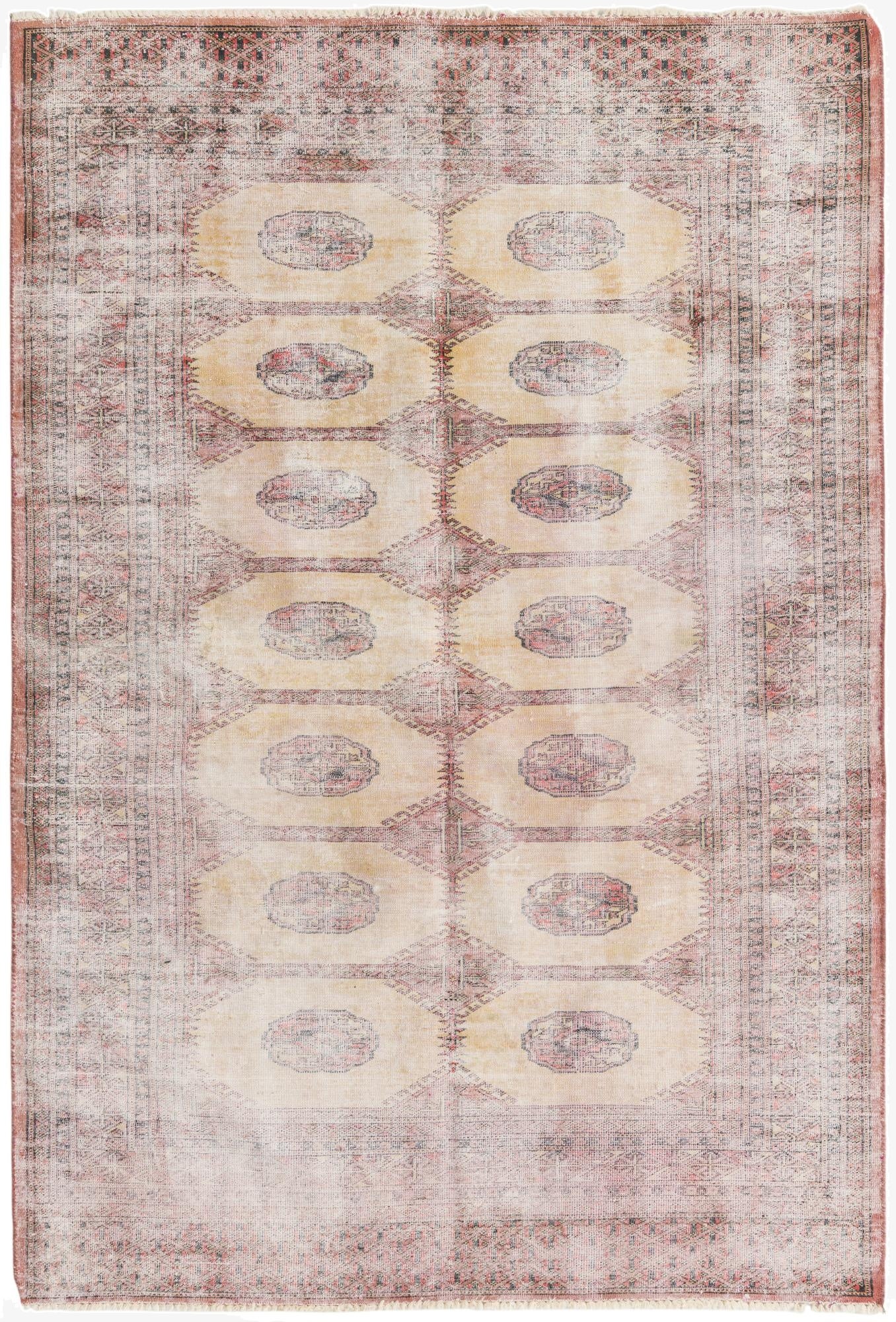 Primary image 4' x 6'  Hand Knotted Ultra Vintage Persian Wool Rug