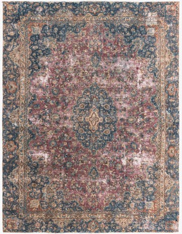 8' 10 x 11' 9 Hand Knotted Ultra Vintage Persian Wool Rug