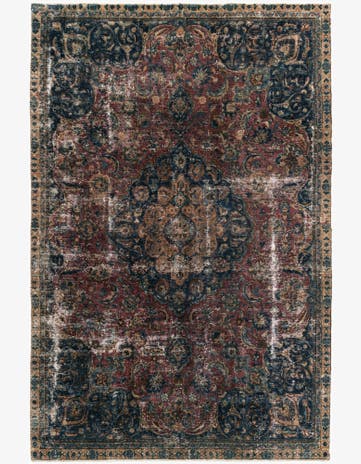 7' 3 x 10' 10 Hand Knotted Ultra Vintage Persian Wool Rug