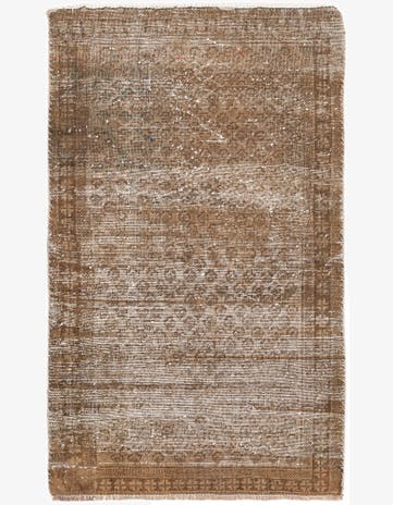 2' 6 x 4' 2 Hand Knotted Ultra Vintage Persian Wool Rug