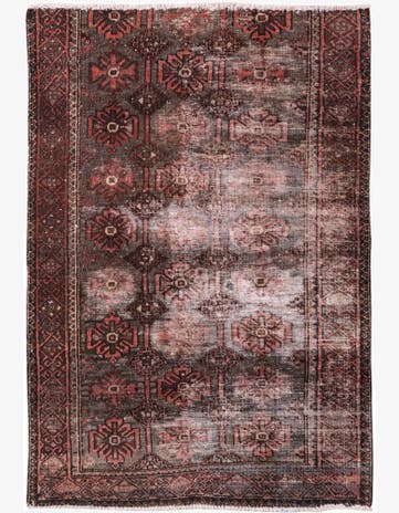 3' 5 x 4' 10 Hand Knotted Ultra Vintage Persian Wool Rug