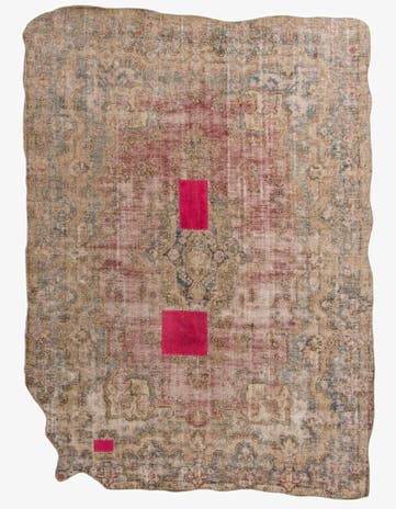 9' 3 x 12' 9 Hand Knotted Ultra Vintage Persian Wool Rug