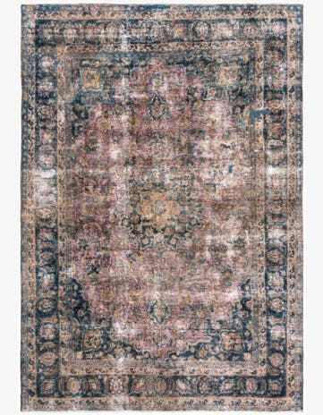 6' 7 x 9' 4 Hand Knotted Ultra Vintage Persian Wool Rug