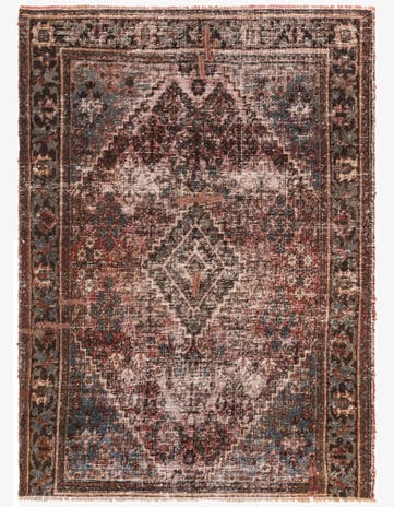 4' 3 x 6' Hand Knotted Ultra Vintage Persian Wool Rug