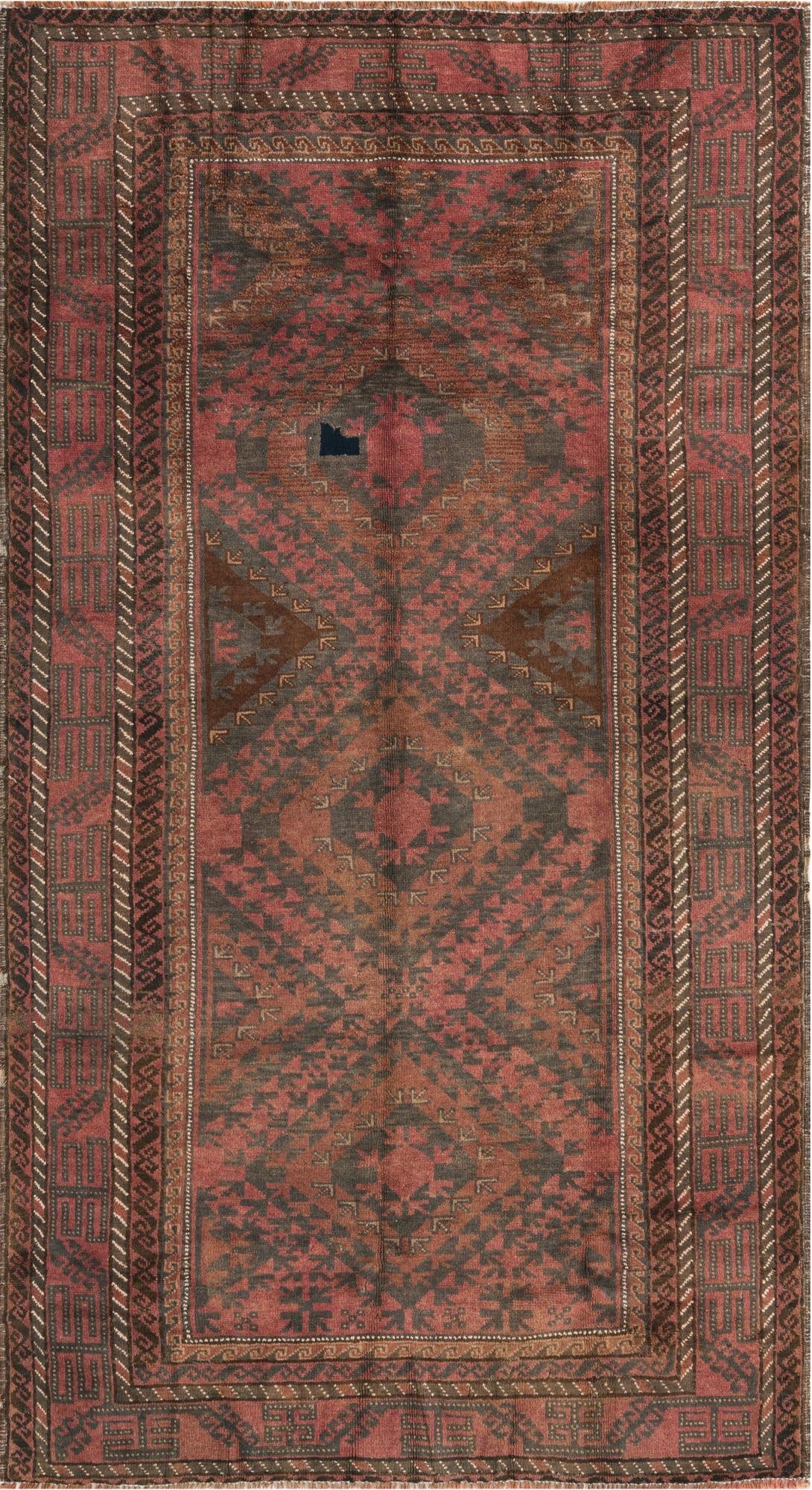 3' 5 x 6' 1  Hand Knotted Ultra Vintage Persian Wool Rug