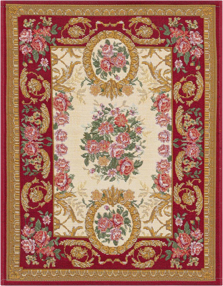 Detail image of 2' x 3' Easy-Clean Traditional Indoor / Outdoor Rug