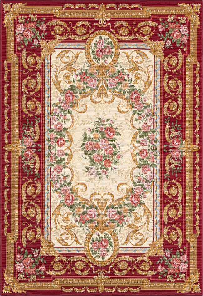 Detail image of 4' x 6' Easy-Clean Traditional Indoor / Outdoor Rug