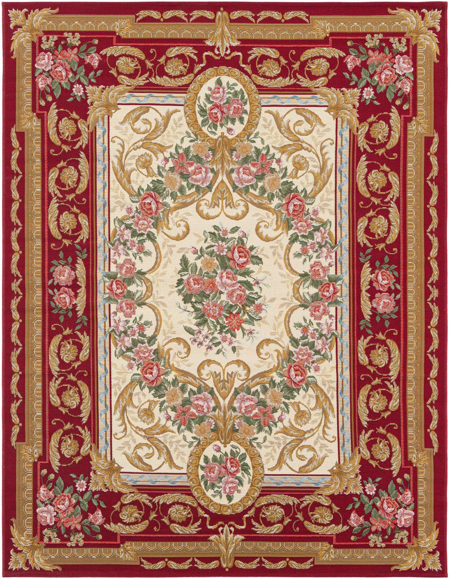 5' x 7' Easy-Clean Traditional Indoor / Outdoor Rug