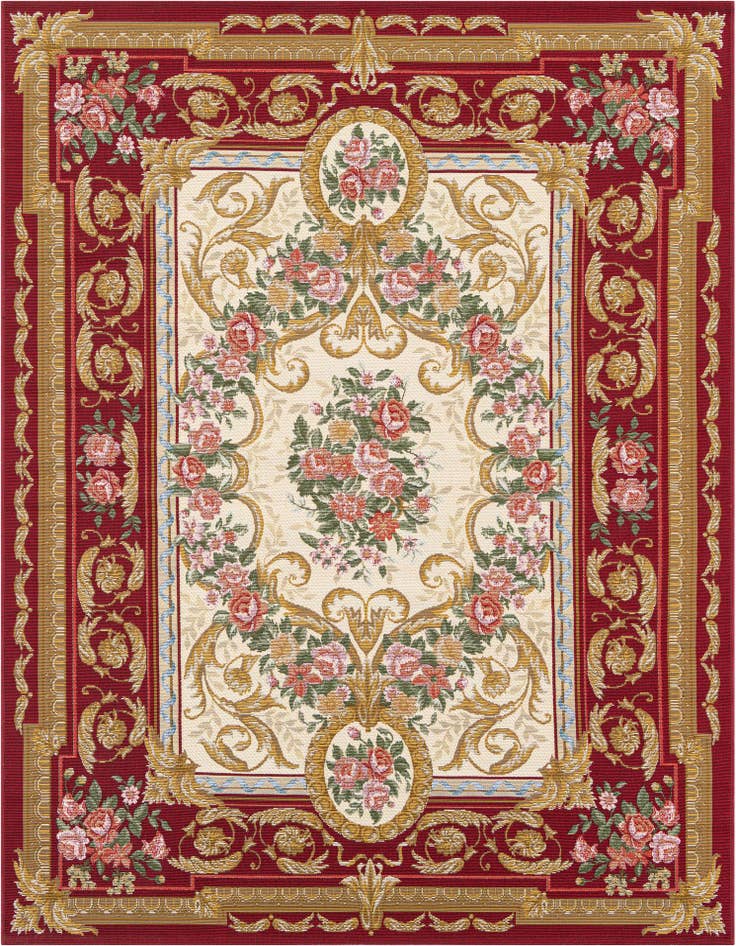 Detail image of 5' x 7' Easy-Clean Traditional Indoor / Outdoor Rug