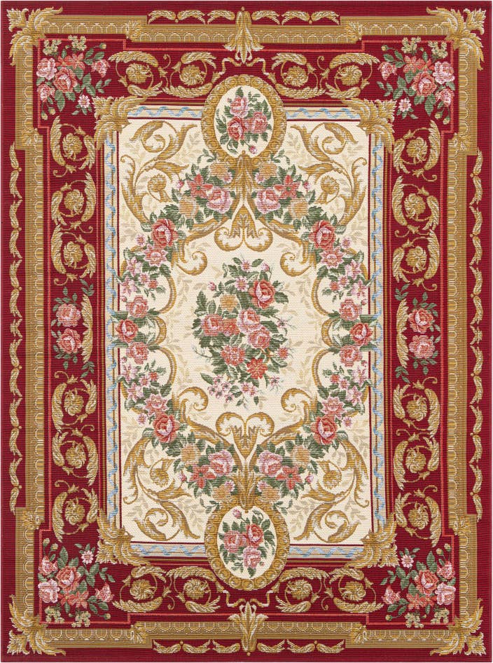 Detail image of 5' x 7' Easy-Clean Traditional Indoor / Outdoor Rug