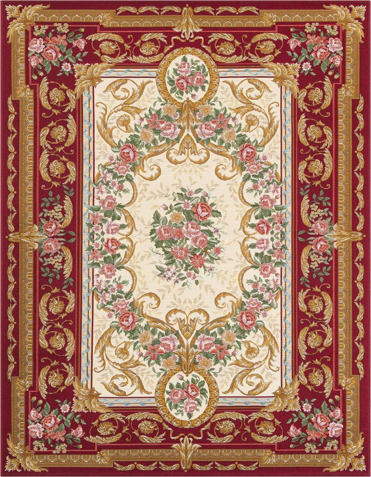 Detail image of 5' x 8' Easy-Clean Traditional Indoor / Outdoor Rug