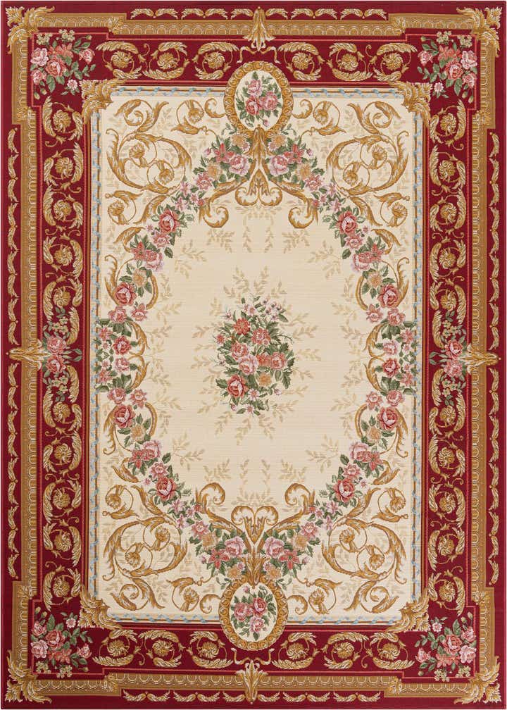 6' x 9' Easy-Clean Traditional Indoor / Outdoor Rug