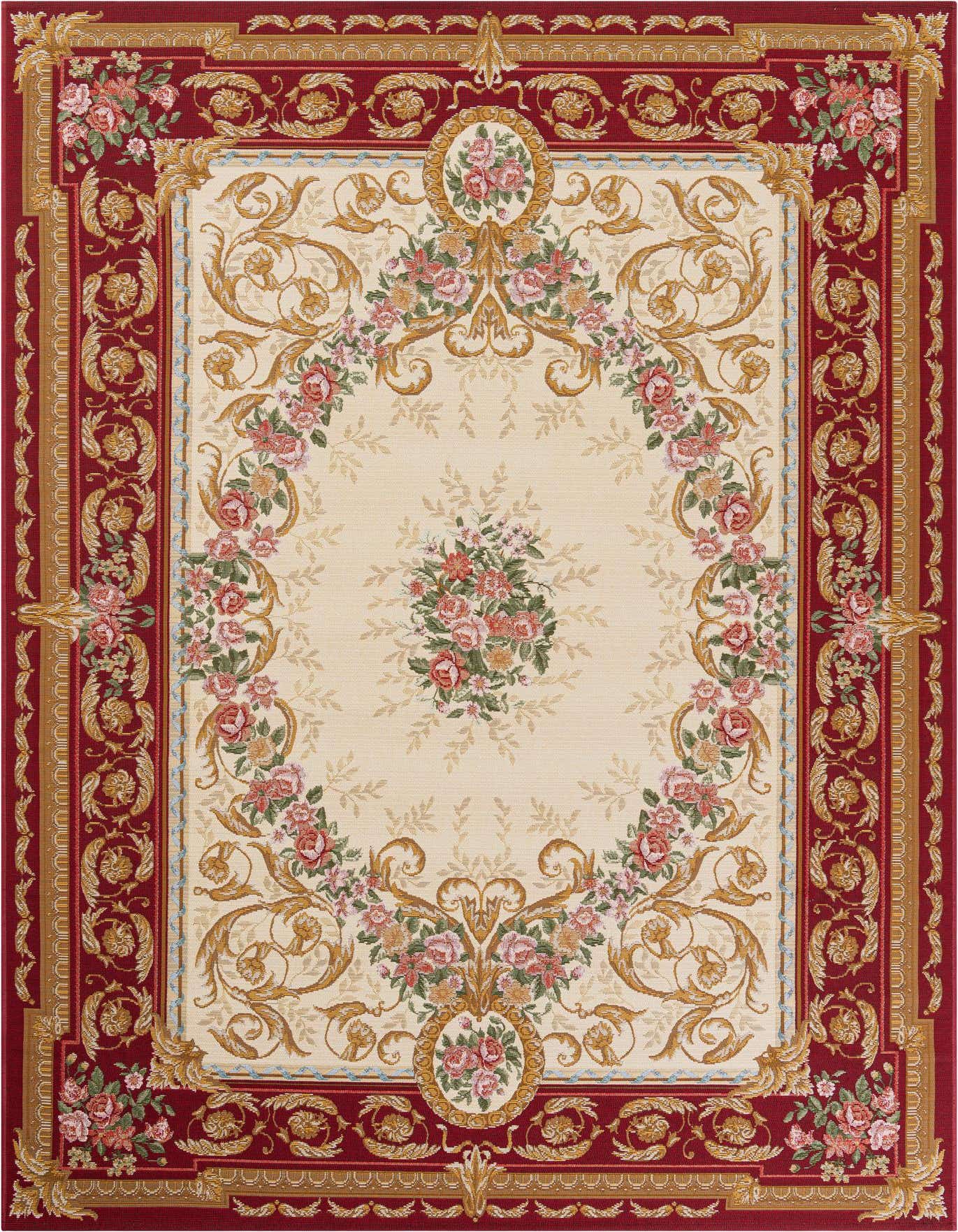 6' x 9' Easy-Clean Traditional Indoor / Outdoor Rug