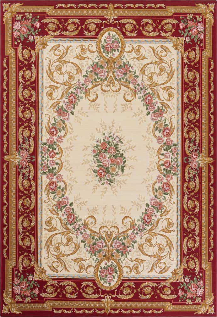 6' x 9' Easy-Clean Traditional Indoor / Outdoor Rug