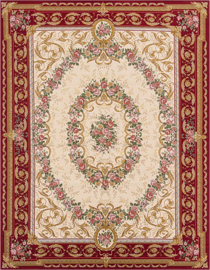 Detail image of 7' 10 x 10' Easy-Clean Traditional Indoor / Outdoor Rug