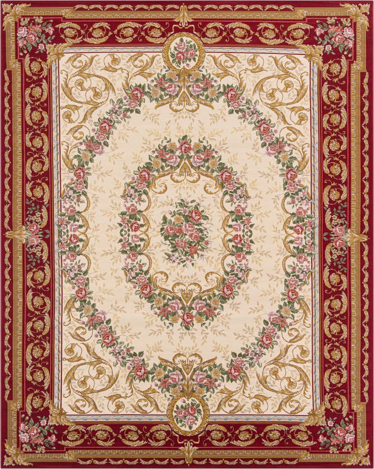 Detail image of 7' 10 x 10' Easy-Clean Traditional Indoor / Outdoor Rug