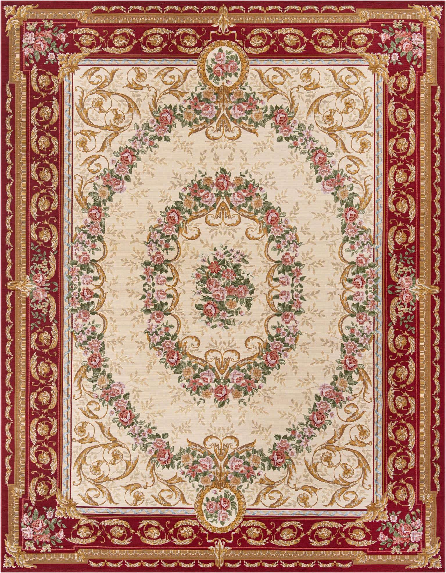 9' x 12' Easy-Clean Traditional Indoor / Outdoor Rug