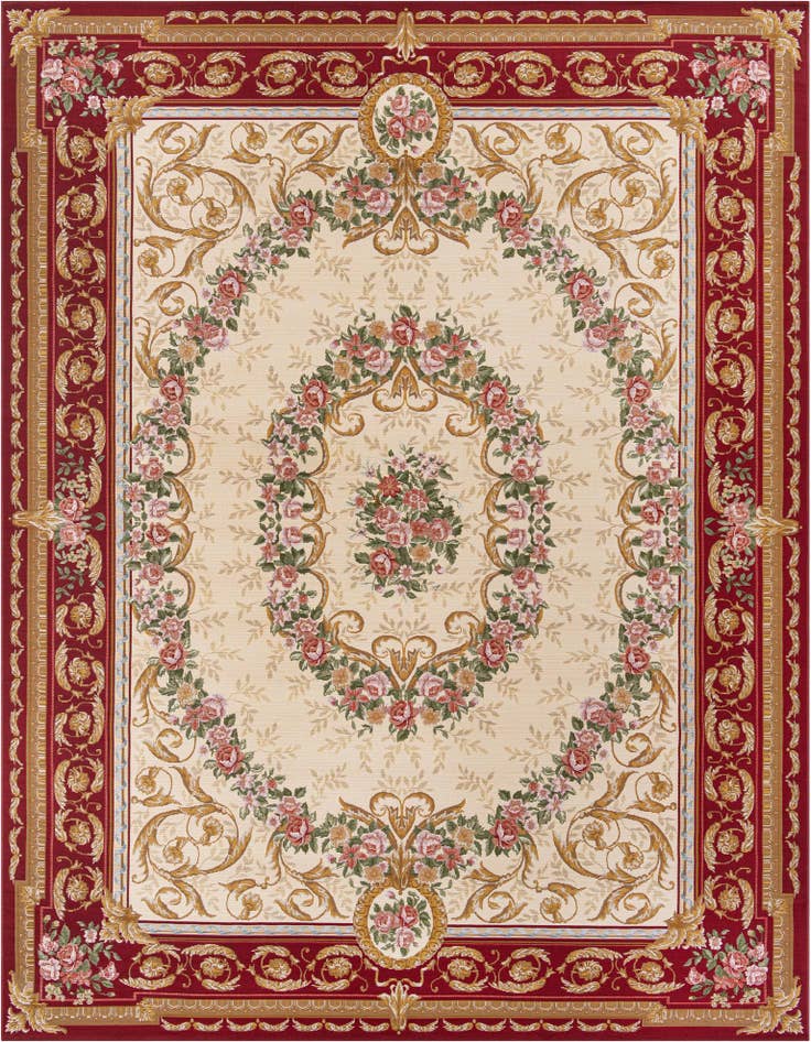 Detail image of 9' x 12' Easy-Clean Traditional Indoor / Outdoor Rug